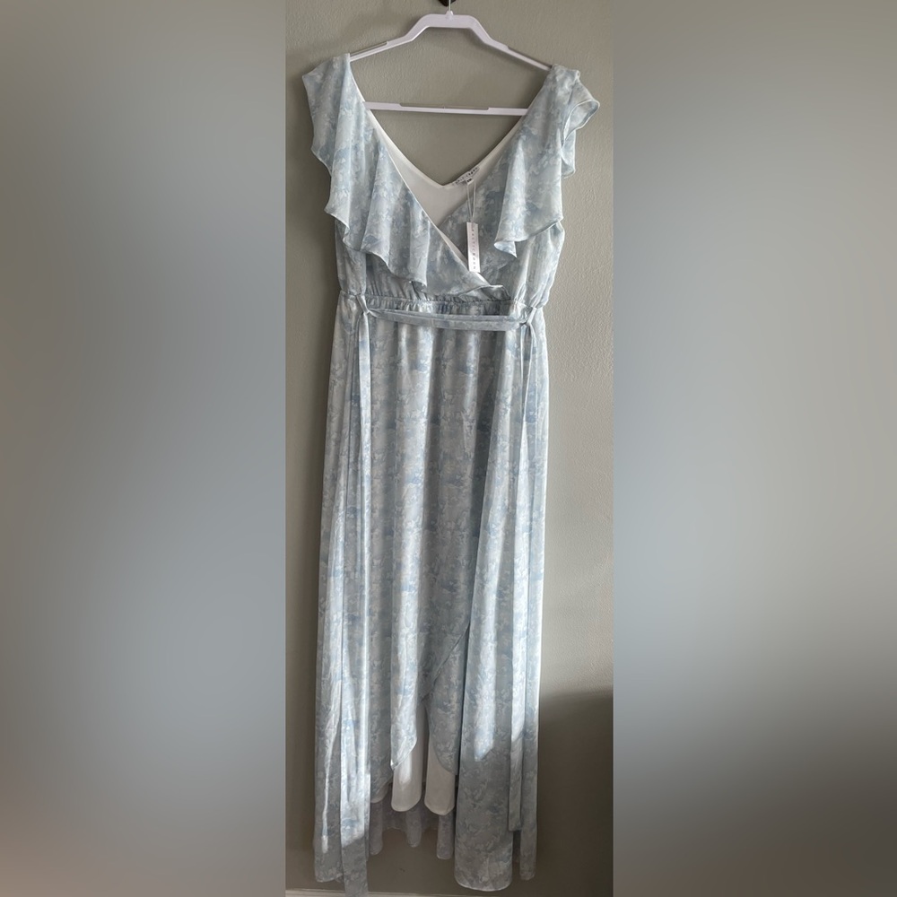 Baltic Born- Light Blue Floral Maxi Dress- NWT